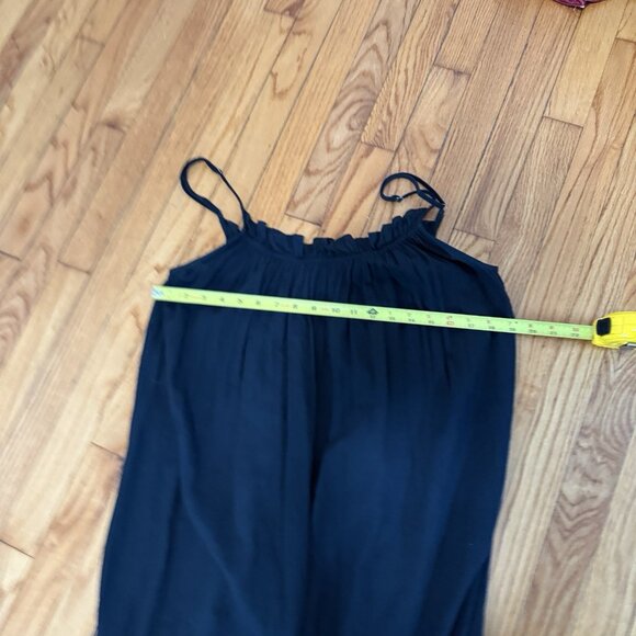 J. Crew Black Ruffle Beach Dress‎ in Airy Gauze Size Small/Medium - Picture 8 of 9
